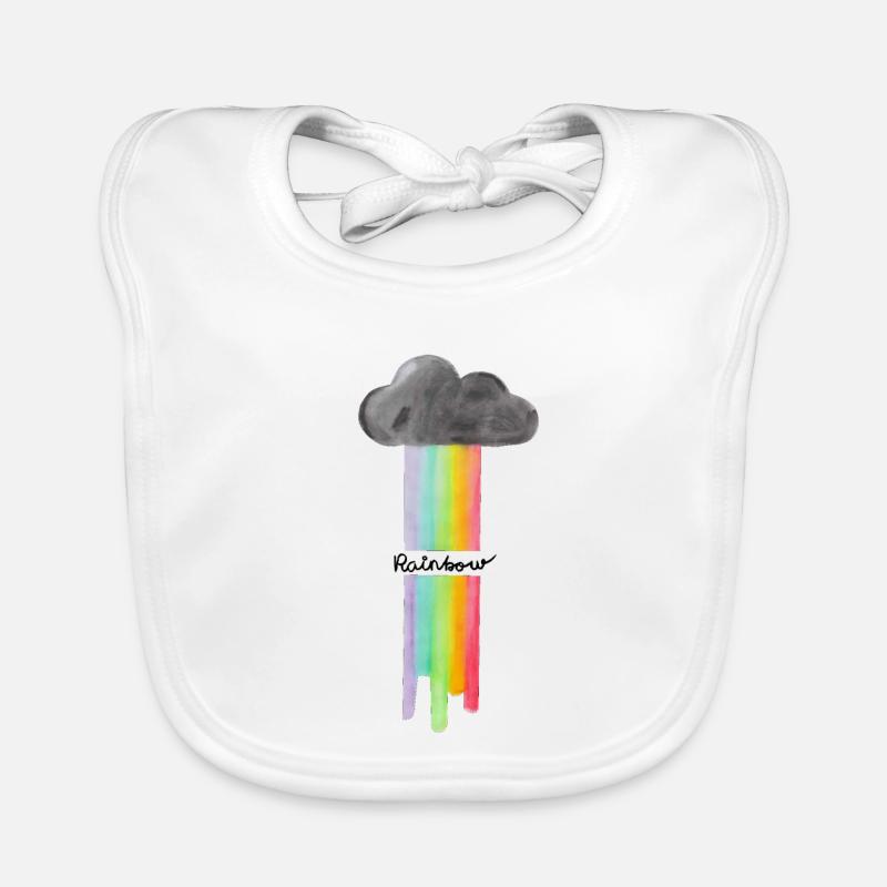 Regenbogen Wolke Tropfen Baby Bio-Lätzchen