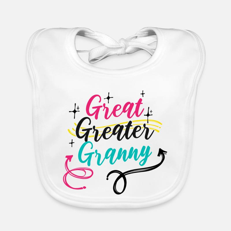 Großmutter Oma Spruch Rentnerin Alles Gute Baby Bio-Lätzchen