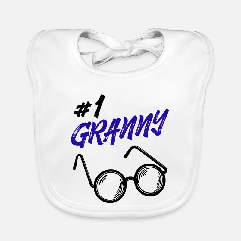 Omi Brille Statement Oma Beste Großmutter Baby Bio-Lätzchen