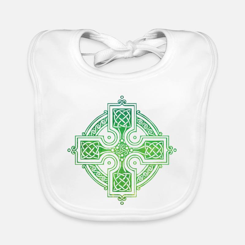 Celtic Cross Baby Bio-Lätzchen