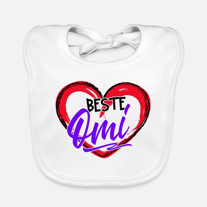 Beste Omi Statement Oma Großmutter Seniorin Baby Bio-Lätzchen