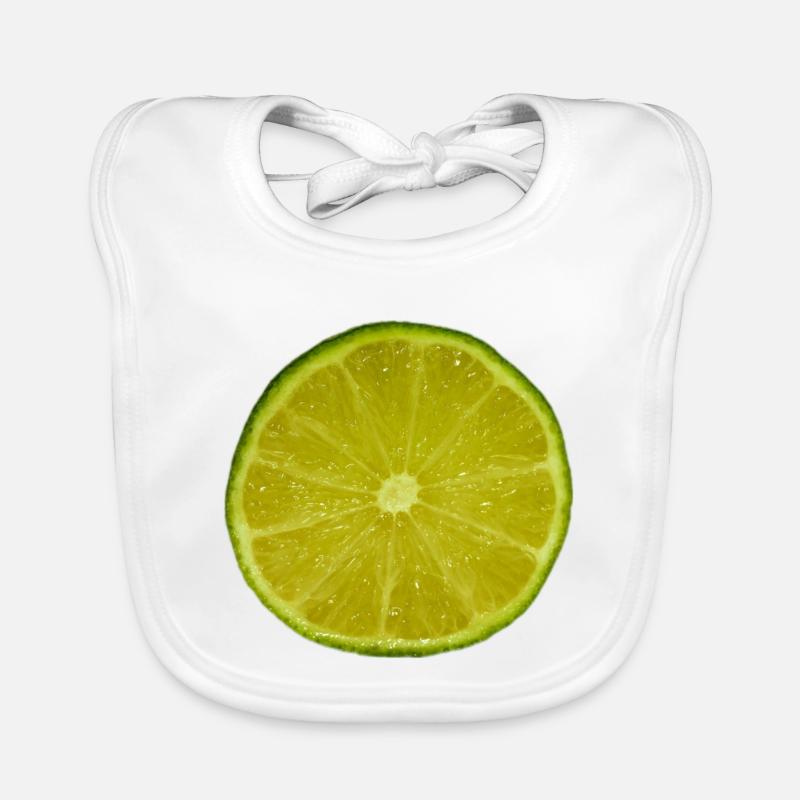 Lime Slice Organic Baby Bibs