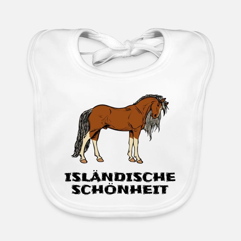 Isländer Pferde Statement Islandpferde Pferdenarr Baby Bio-Lätzchen