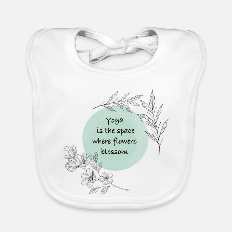 Yoga - Bavoir bio Bébé - blanc