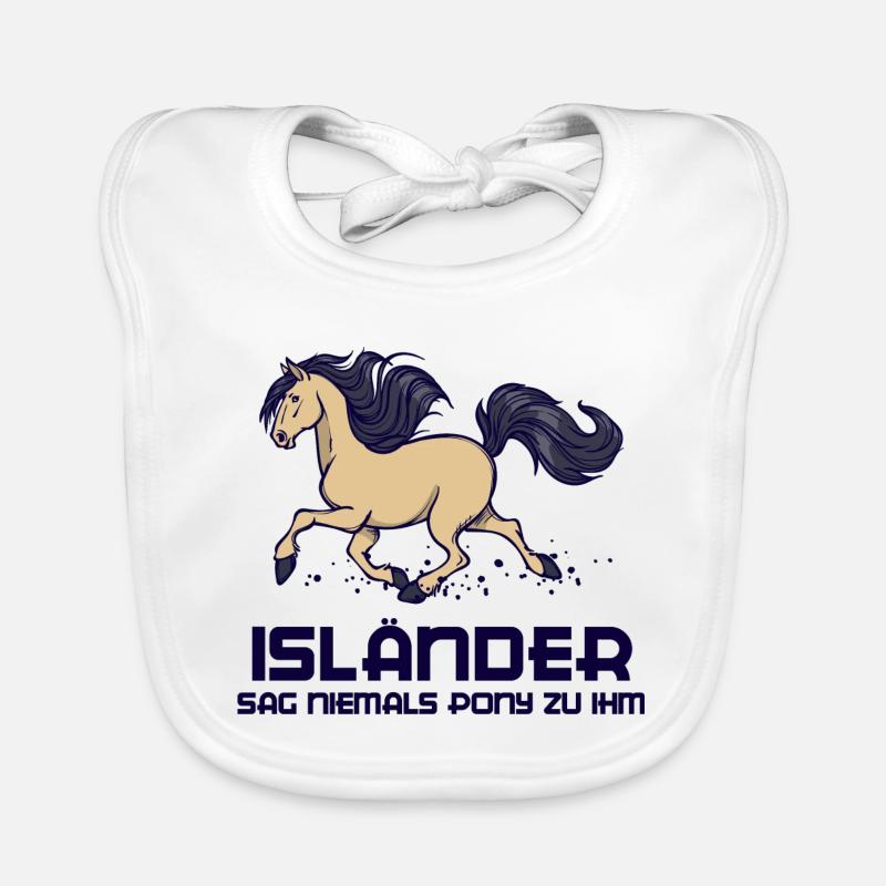 Pferdenarr Islandpferde Pferde Statement Galopp Baby Bio-Lätzchen