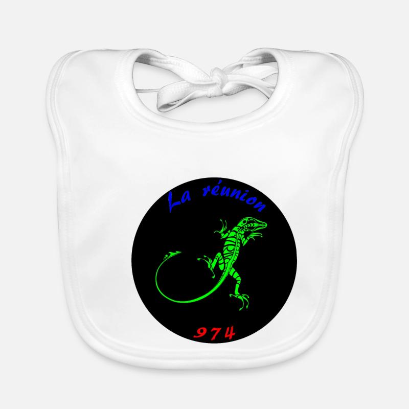 la réunion - Bavoir bio Bébé - blanc