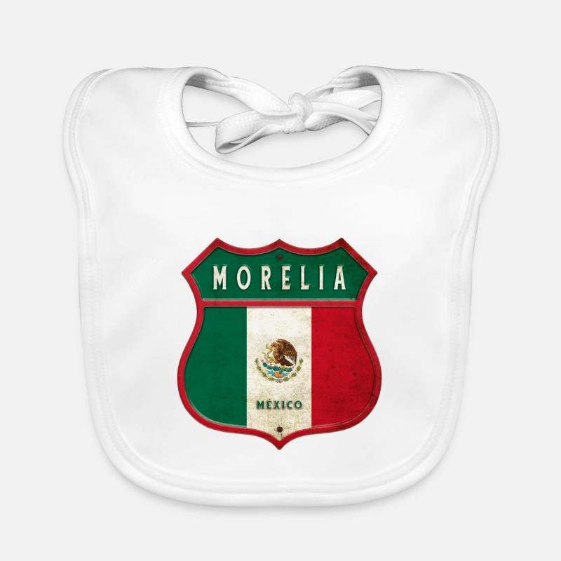 Écusson Morelia Mexico Bavoir bio Bébé