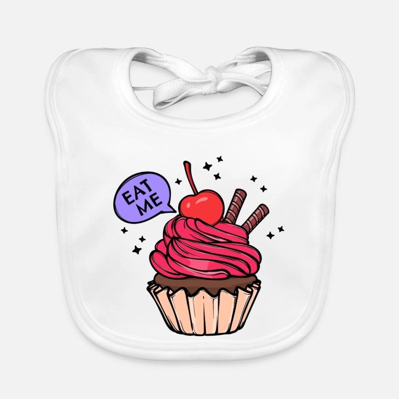 Cupcake Statement Nachspeise Backen Süßigkeiten Baby Bio-Lätzchen