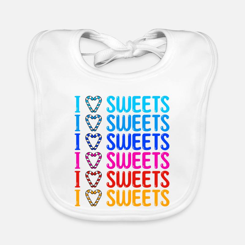J’aime les bonbons déclaration dent sucrée Bavoir bio Bébé