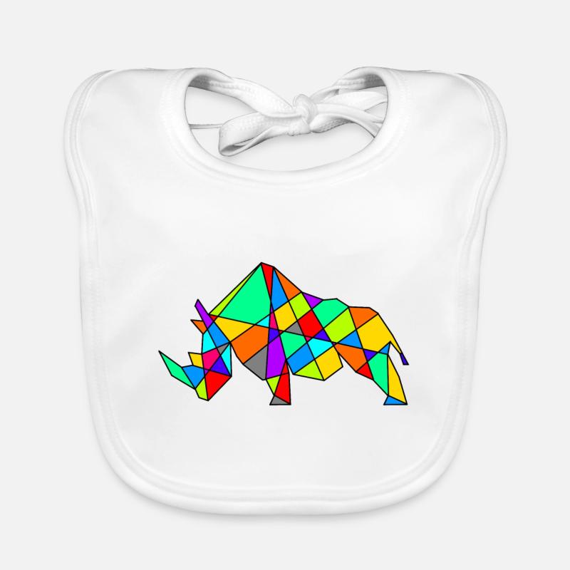 Geometrisches Kamel Puzzle Neonfarben Baby Bio-Lätzchen