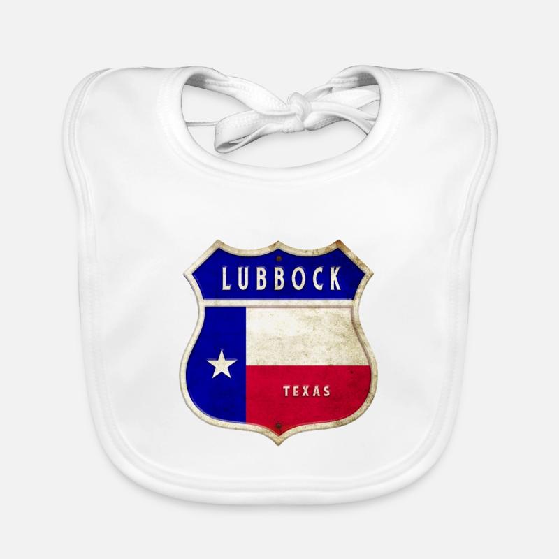Drapeaux à écusson Lubbock Texas Bavoir bio Bébé