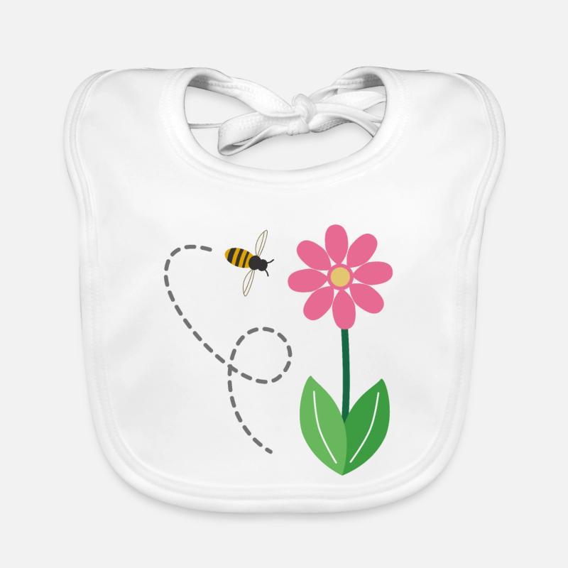 La Fleur et l'abeille Bavoir bio Bébé