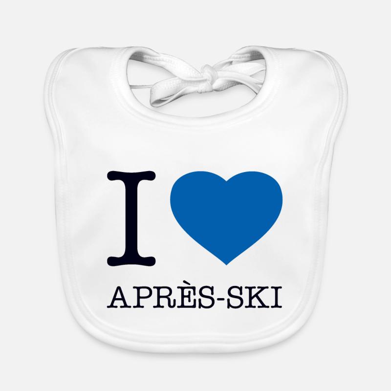 J’ADORE LE SKI APRÈS-SKI Bavoir bio Bébé