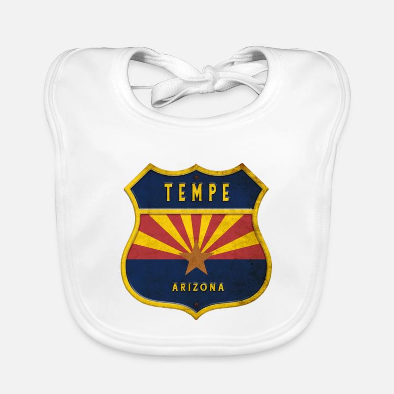 Motif emblème des drapeaux Tempe Arizona Bavoir bio Bébé