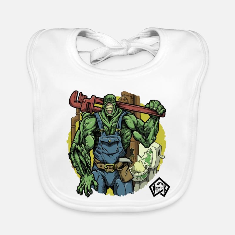 Plumber, plumber, plumber, plumber Organic Baby Bibs