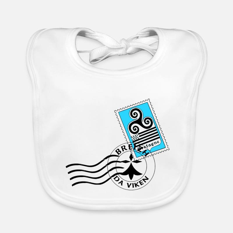 Bretagne - Bavoir bio Bébé - blanc