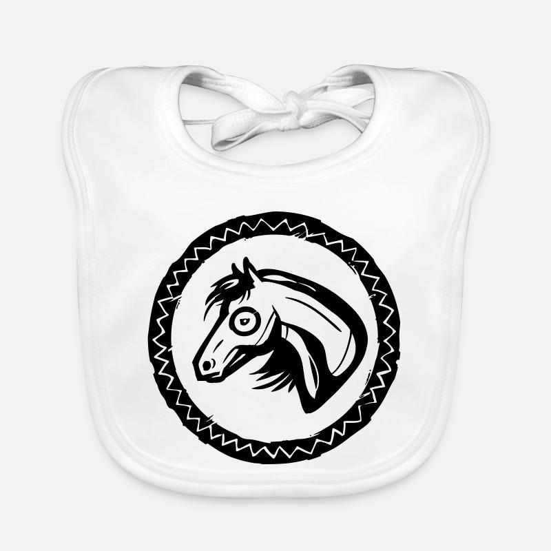 Portrait de cheval Bavoir bio Bébé