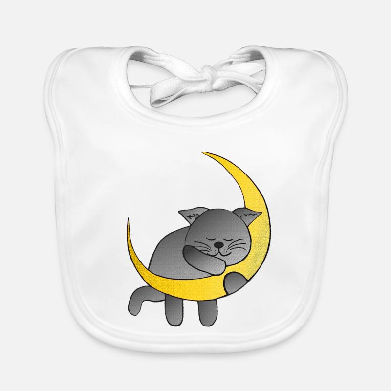 Monde, Katzen design, schlafend Baby Bio-Lätzchen