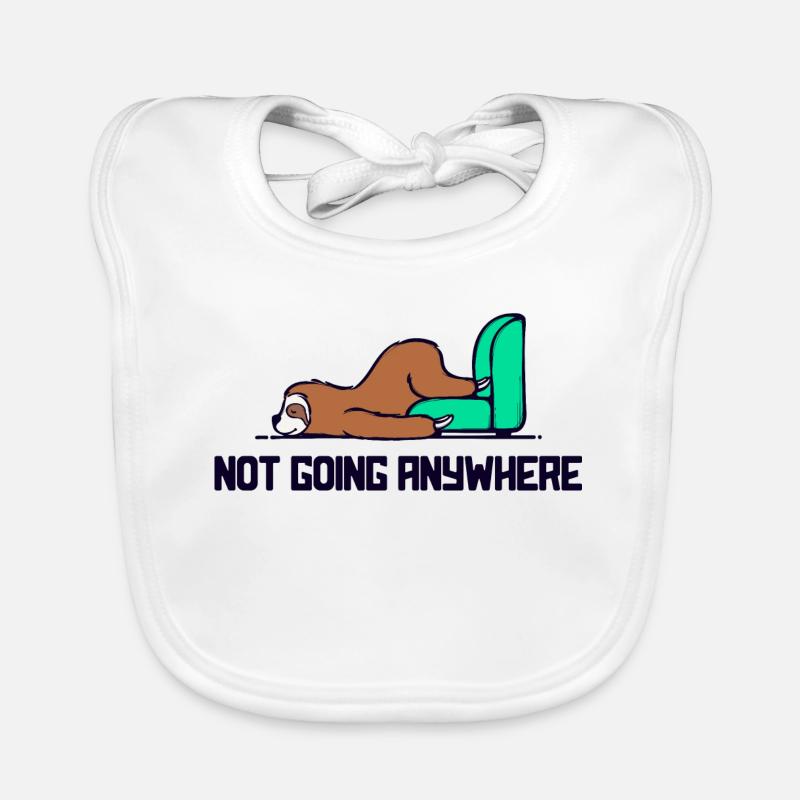 Lazy Sloth Sleep Statement Late Riser Organic Baby Bibs