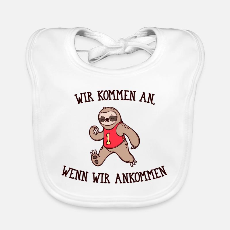 Faultier Tier säugetier Statement Schneckentempo Baby Bio-Lätzchen