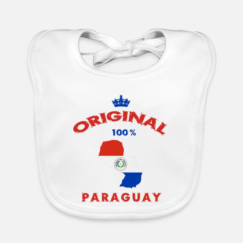 Paraguay original 100% flag design Organic Baby Bibs