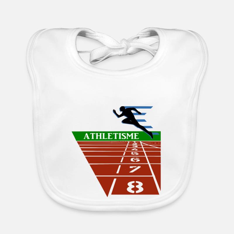 Athlétisme - Bavoir bio Bébé - blanc
