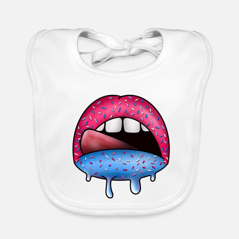 Art goutte néon Sugar Lips Bavoir bio Bébé