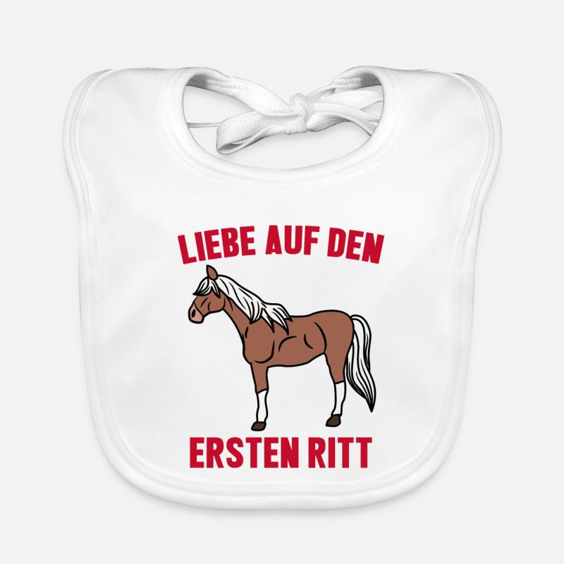 Islandpferde Pferdenarr Cool Statement Pferde Baby Bio-Lätzchen