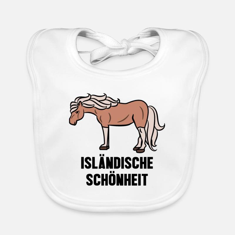 Pferde Islandpferde Statement Pferdenarr Baby Bio-Lätzchen