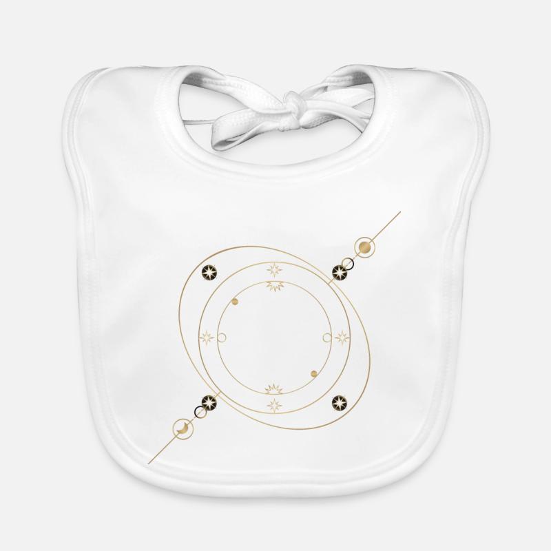 Goldene Sternenringe Schmuck Baby Bio-Lätzchen