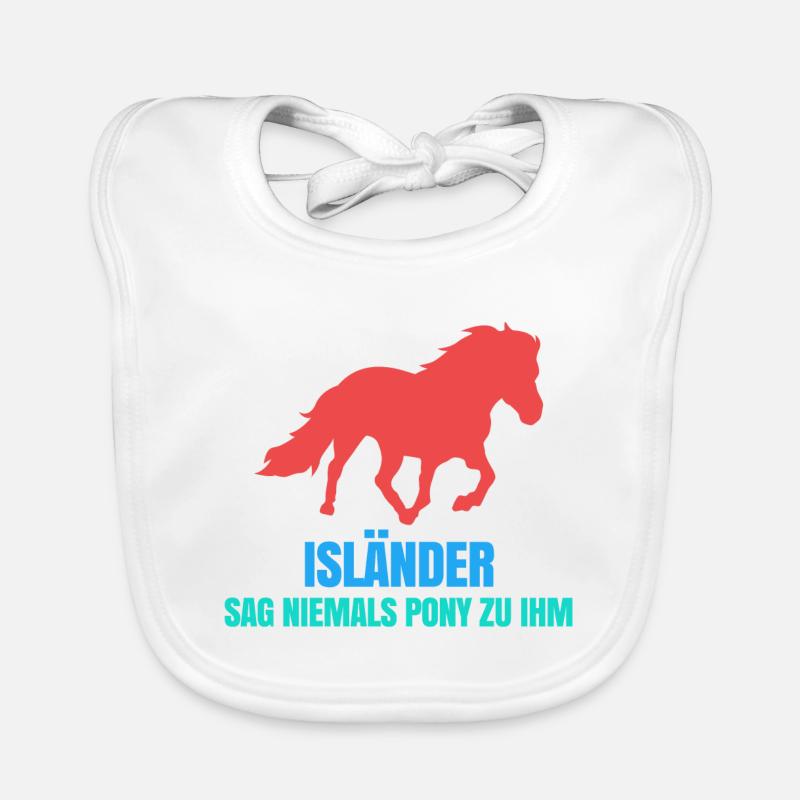 Pferdeliebe Islandpferde Statement Galopp Pony Baby Bio-Lätzchen