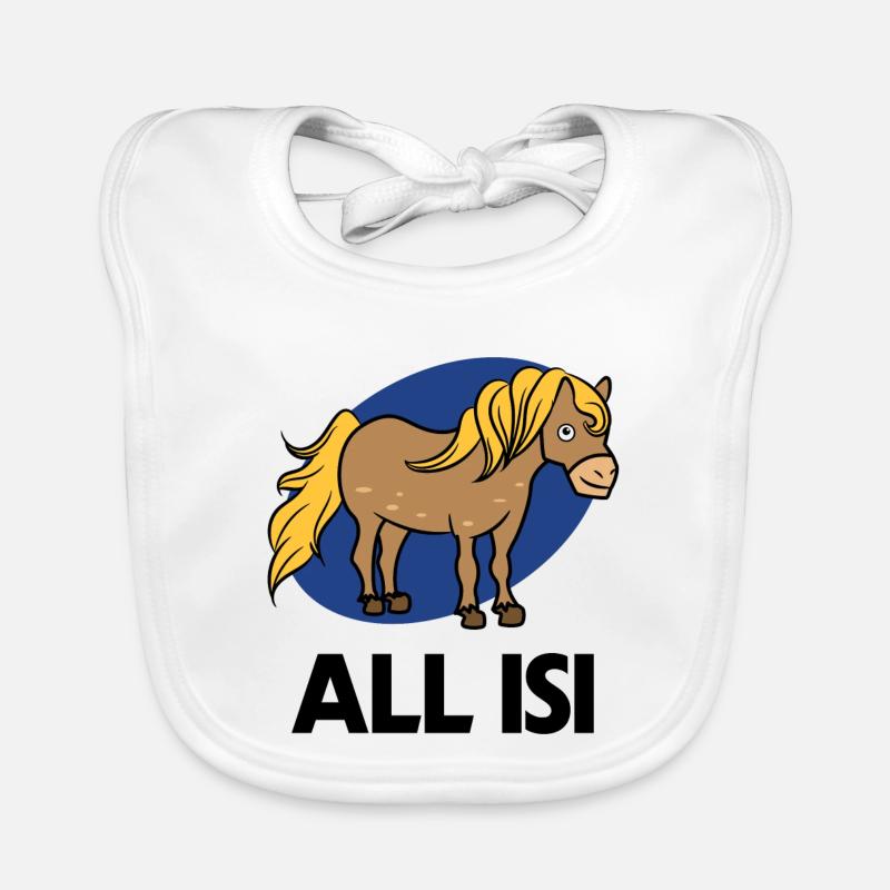 Islandponys Cool Statement Islandpferde Pferdefan Baby Bio-Lätzchen
