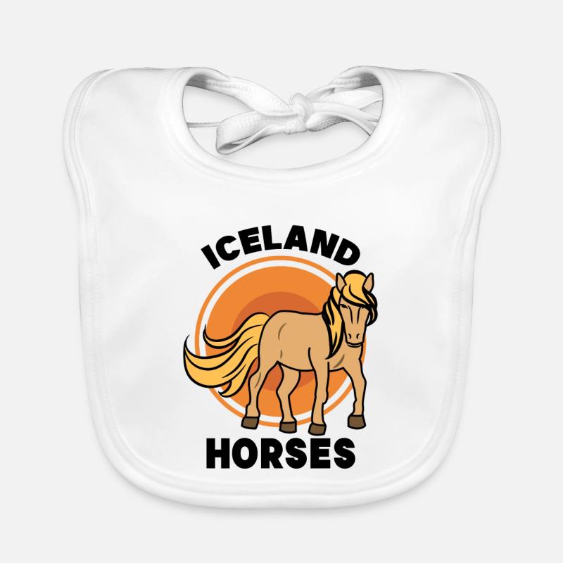 Chevaux islandais Cheval Fool Déclaration Trot arabe Bavoir bio Bébé