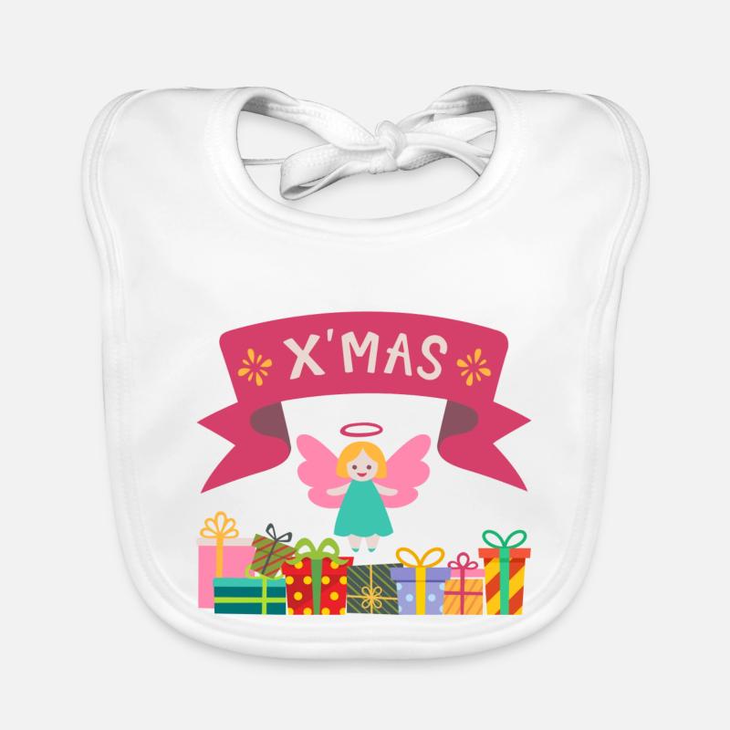 XMAS Engel mit Geschenken Baby Bio-Lätzchen
