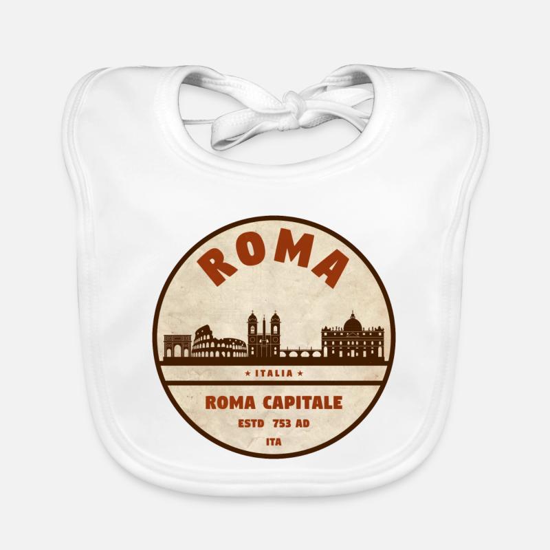 Silhouette Roma, capitale romaine Bavoir bio Bébé