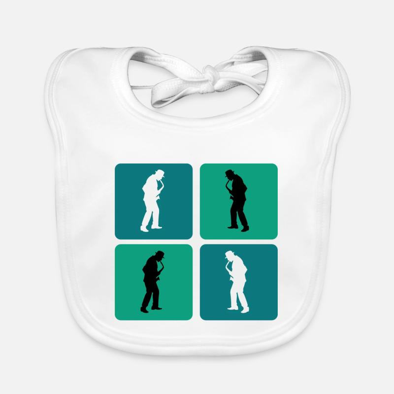 Saxophone Design Baby Bio-Lätzchen