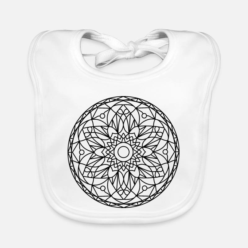 Mandala - Baby Bio-Lätzchen - Weiß