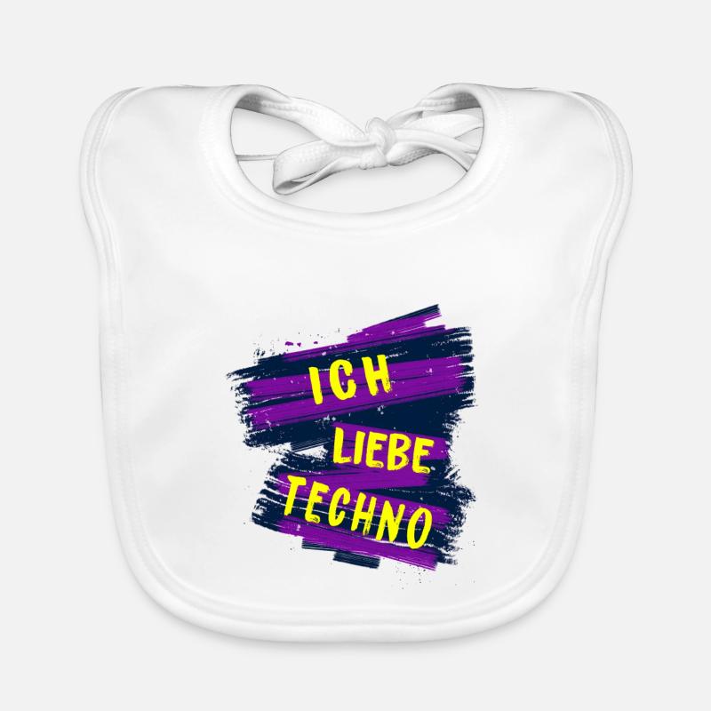 Ich liebe Techno Baby Bio-Lätzchen