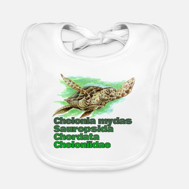 TORTUE DE MER VERTE Bavoir bio Bébé