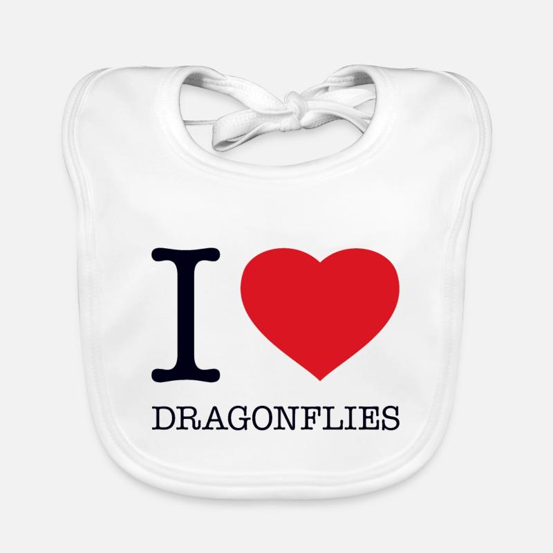 I LOVE DRAGONFLIES Organic Baby Bibs