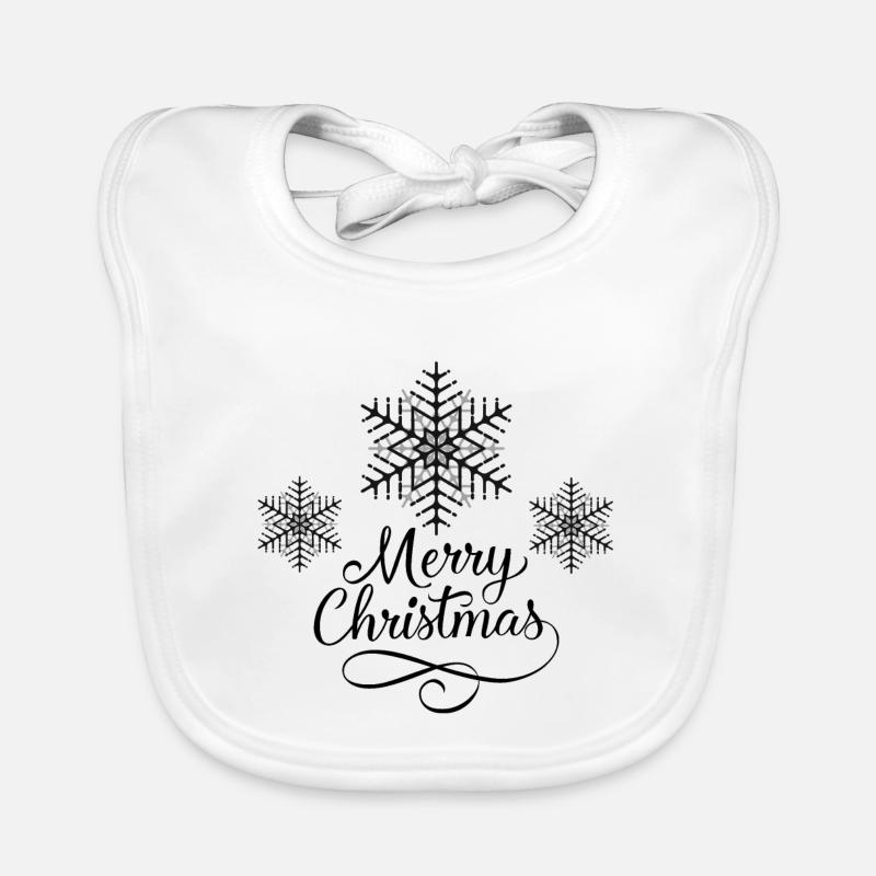 flocon de neige Joyeux Noël Bavoir bio Bébé
