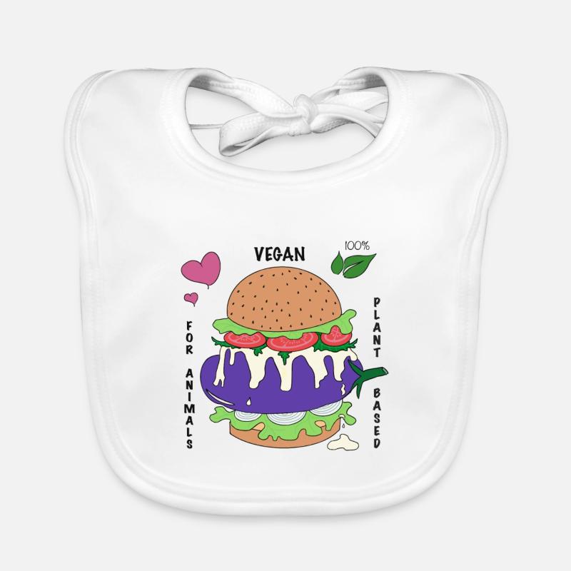 Affiche Burger Vegan Bavoir bio Bébé