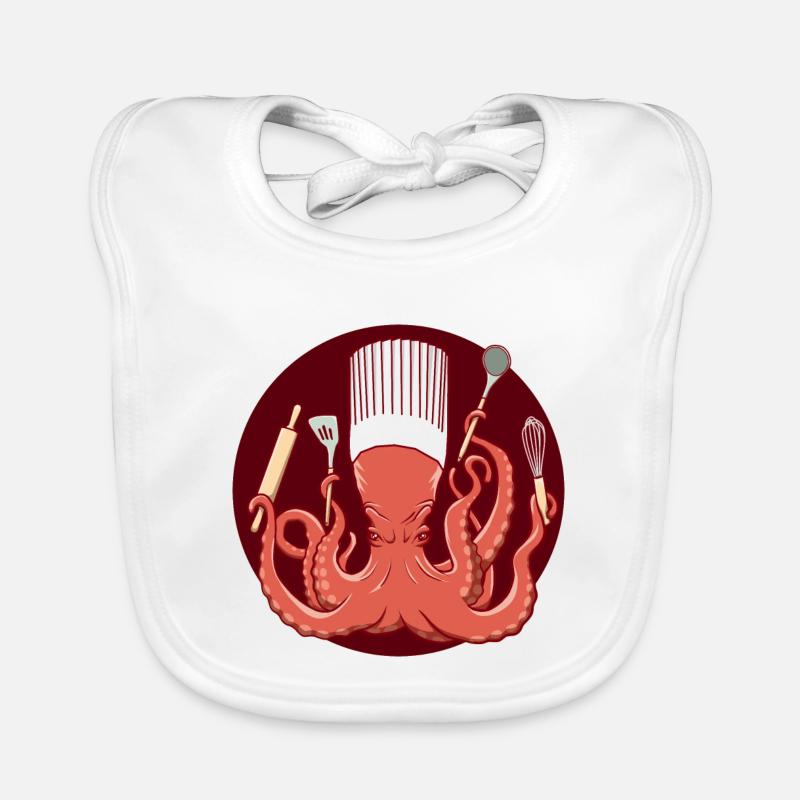 Poulpe Chef de Cuisine Bavoir bio Bébé