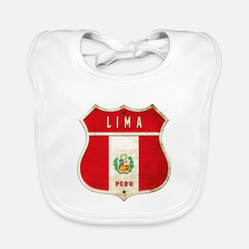 Design du drapeau de Lima (Pérou) Bavoir bio Bébé