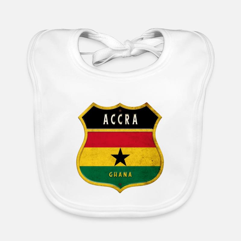 Design du drapeau d'Accra Bavoir bio Bébé