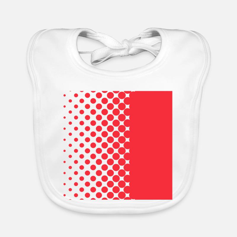 Halftone Gradient Rotes Panel Baby Bio-Lätzchen