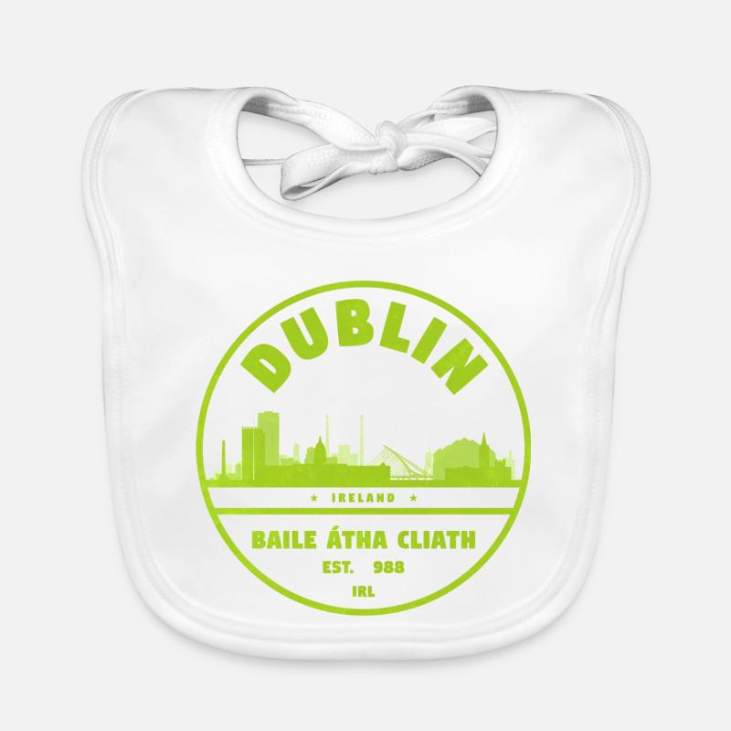 Timbre de la Skyline de Dublin Bavoir bio Bébé