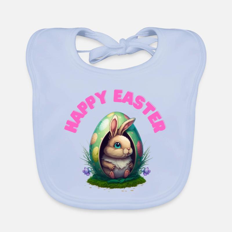 Happy Easter Happy Easter Organic Baby Bibs
