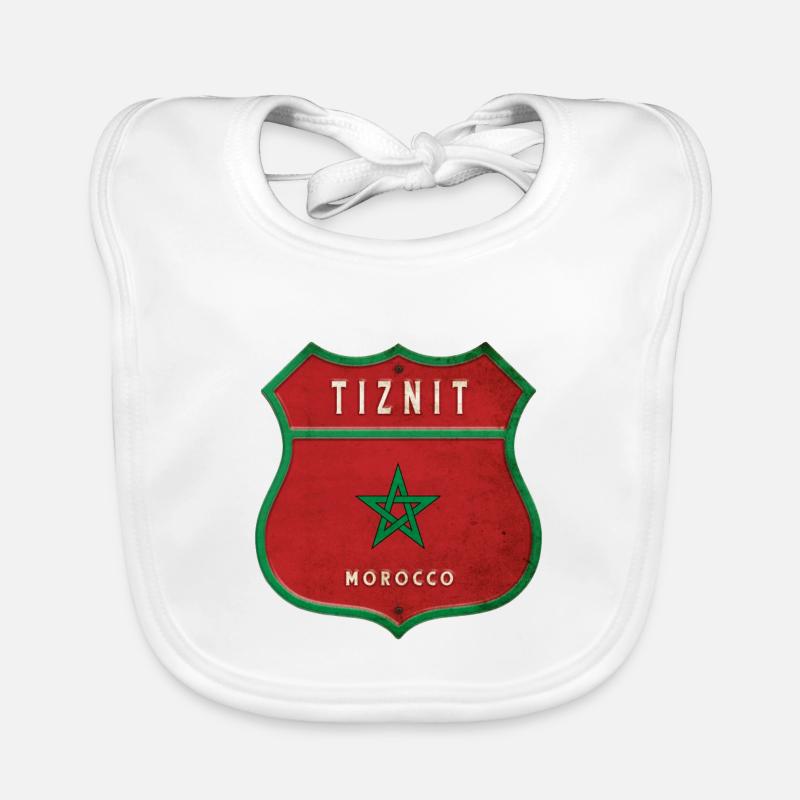 Design du drapeau marocain de Tiznit Bavoir bio Bébé