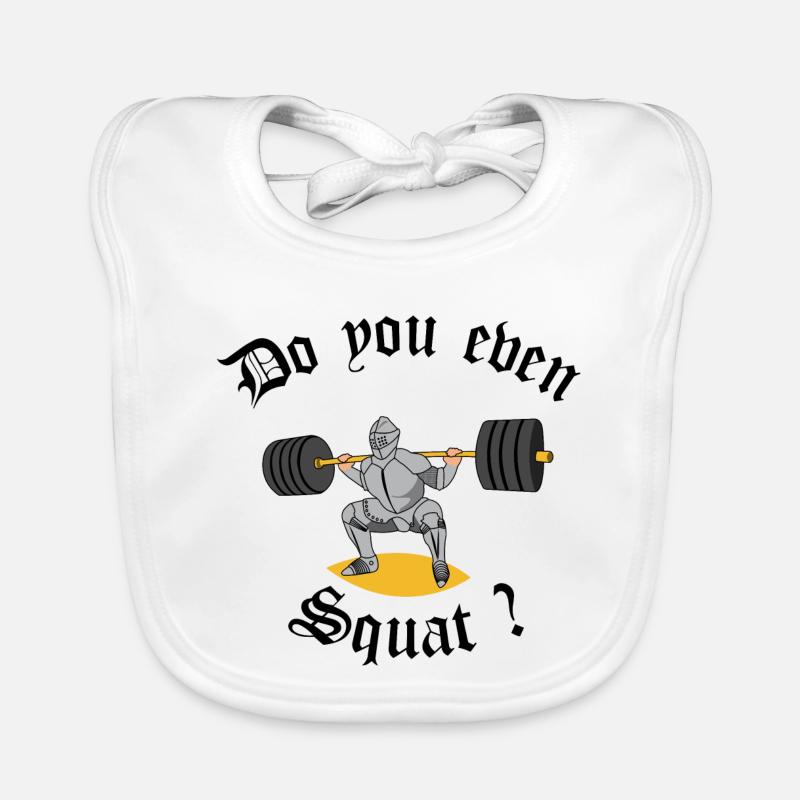 Knight Weightlifter Organic Baby Bibs